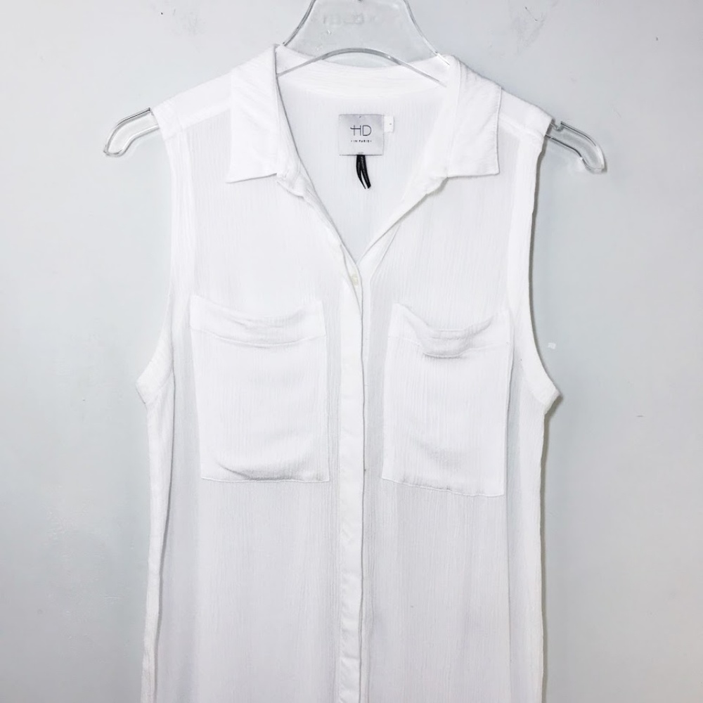 ❌SOLD❌Anthropologie HD Paris Gauze Button Down - Picture 4 of 8